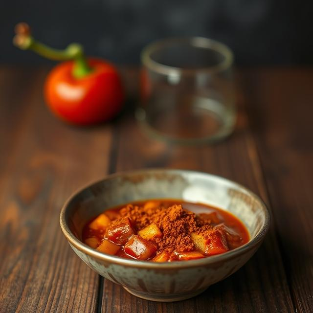Small bowl with chipotle and smoked paprika.