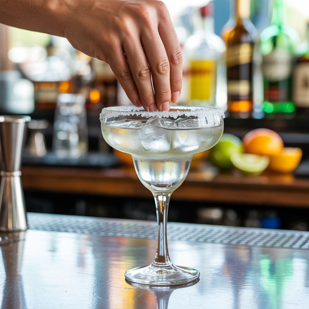 Fill with ice to make a Margarita “on the rocks.”