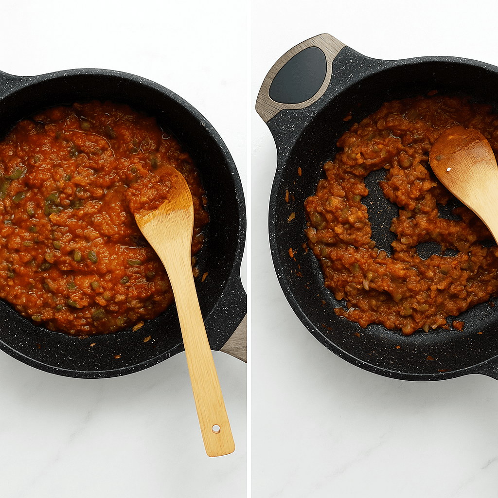 tatli biber salçasi and stiring into the vegetable mixture until evenly distributed